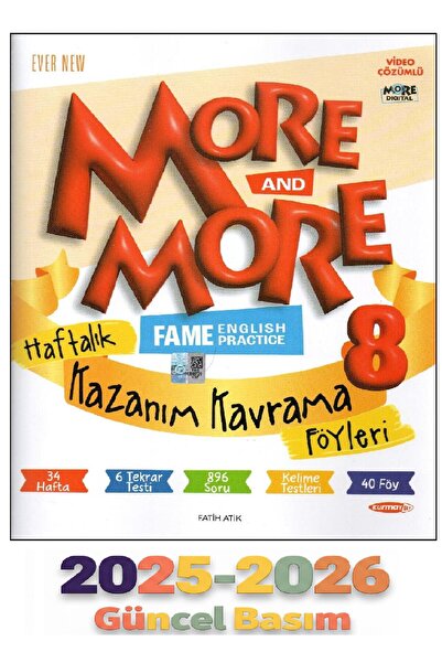 Kurmay Yayınları Kurmay ELT More and More 8. Sınıf LGS Haftalık Kazanım Kavra...