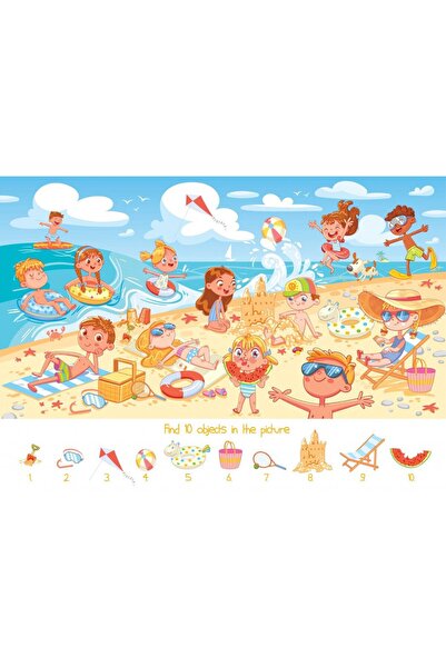 Bluebird Puzzle 104 pieces Puzzle - Search and Find - The Beach (Bluebird-Puz...