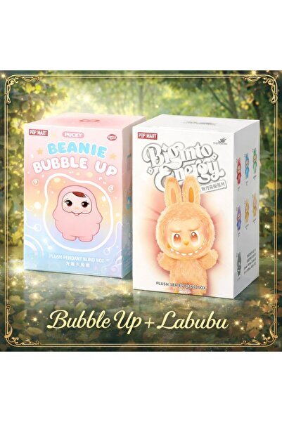 ZİVENTA Bubble & Labubu Plush up Keychain Beanie Blind Box Lover's Gift (2 Pi...