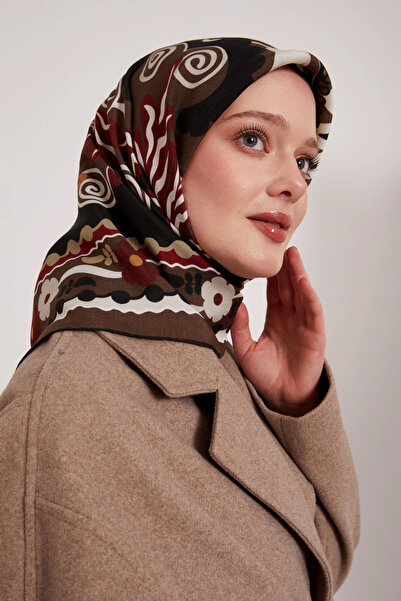 Levidor Royal Scarf Ethnic Pattern Bitter Brown