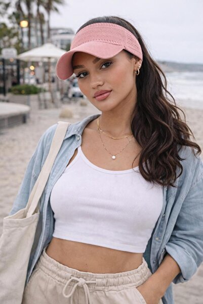 Wearflawless قبعة نسائية وردية اللون، قبعة رياضية صيفية مفتوحة من الأعلى مرن،...