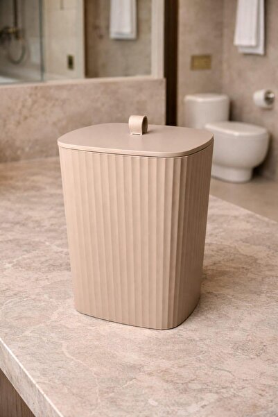 Okyanus Home Sapphire Adhesive Hangable Trash Can Mink