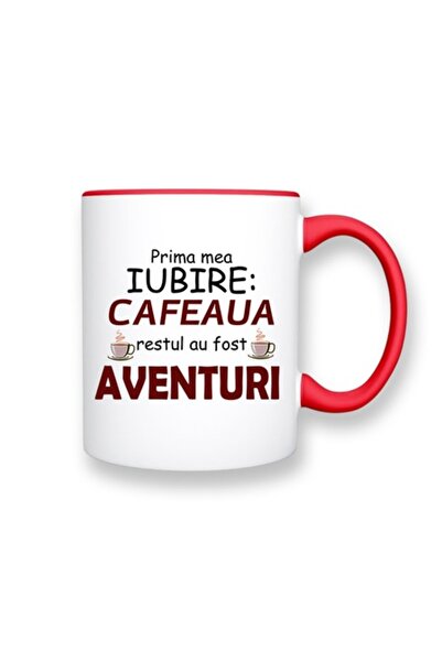 OEM Cană personalizată cu mesajul: „Prima mea iubire este cafeaua, restul au ...