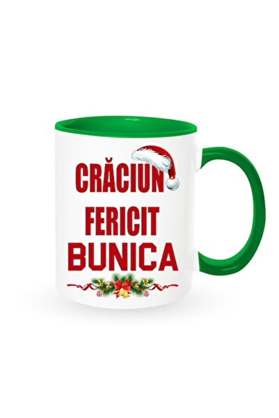 OEM Cană personalizată pentru bunică cu mesajul: „Crăciun fericit, bunică”