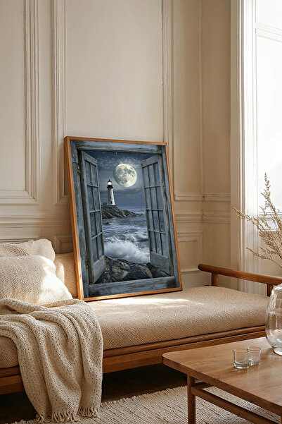 Dekorsiahome Tablou dintr-o singură bucată cu ramă din lemn TK3647