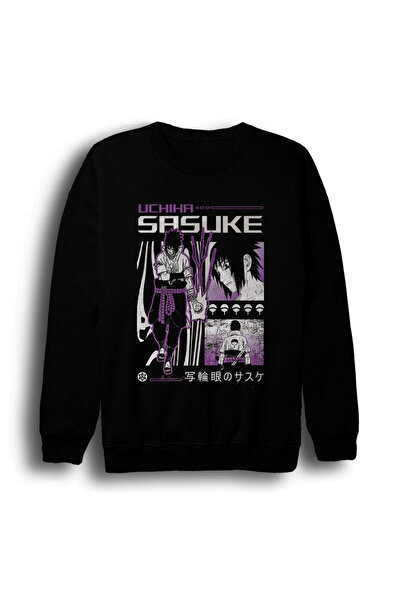 fame-stoned Naruto - Sasuke Uchiha - Anime cu imprimeu Unisex bumbac 100% gul...