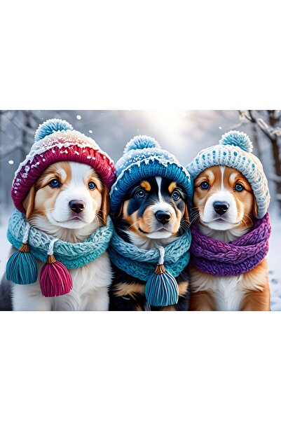 Bluebird Παζλ 300 κομμάτια - Σκυλάκια τον Χειμώνα (Bluebird-Puzzle-F-90804)