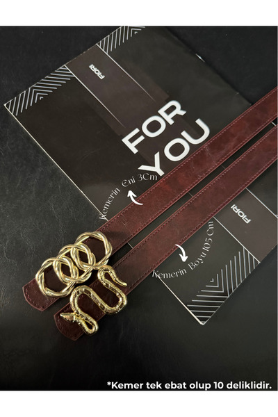 Fiori 2-Piece United Ring and Snake Buckled Women's Pants Belt I, Jacket Belt...