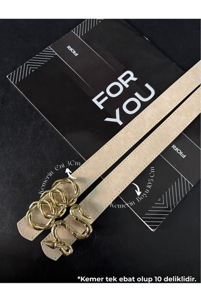 Fiori 2-Piece United Ring and Snake Buckled Women's Pants Belt I, Jacket Belt...