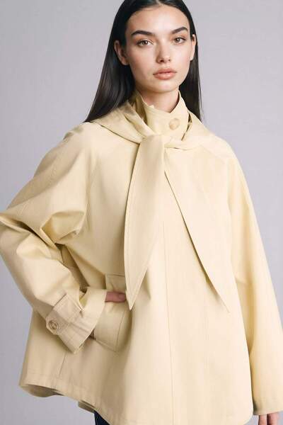 DeFacto Regular Fit Hooded Cotton Pack Trench Coat G9939Ax26Sp