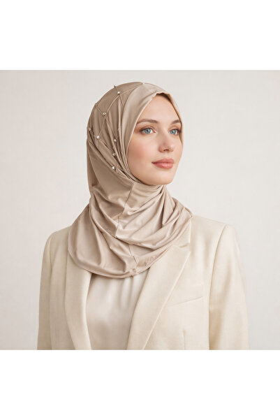 Şirin Giyim Aksesuar Taşlı Hijab Hazır Tesettür Hazır Pratik Şal Türban Şık L...