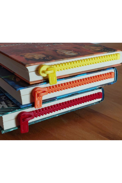 Mays3Dstudio Fermuar Tasarımlı Kitap Ayracı – 3D Baskı Renkli Kitap Kenarı Sü...