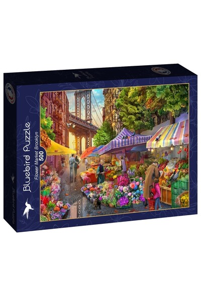 Bluebird Puzzle 500 piese - Liliia: Flower Market Brooklyn (Bluebird-Puzzle-F...