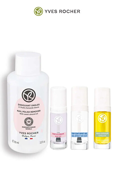 Yves Rocher 4’lü Tırnak Bakım Seti Güçlendirici Baz Parlatıcı Bakım İksiri As...