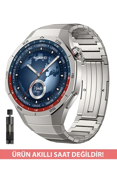 Dexmon Huawei Gt 6 Pro 46mm Compatible Curved Entry Titanium Metal Stainless ...