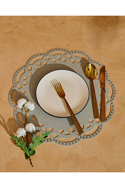 REDTAG Grey Round Placemat