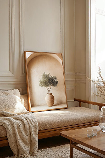 Dekorsiahome Tablou dintr-o singură bucată cu ramă din lemn TK3608