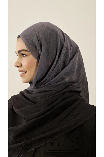 AMİNENESİL Gradient Aya Shawl Dark Gray Black