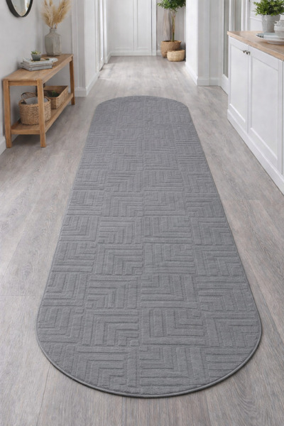 Merinos Çeşme Rölyef Oval Kaymaz Taban Makinede Yıkanabilir Salon Koridor Hal...