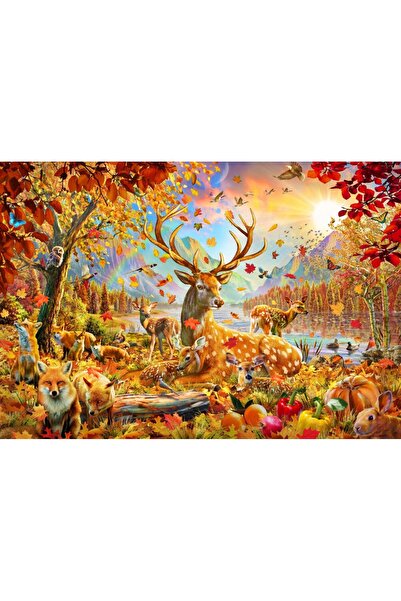 Bluebird Puzzle 1000 piese - Animals In the Fall (Bluebird-Puzzle-F-90819)