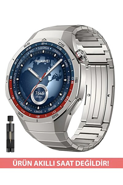 Dexmon Huawei Gt 5 Pro 46mm Compatible Curved Entry Titanium Metal Stainless ...