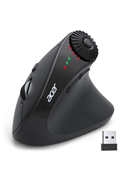ACER Ασύρματο ποντίκι Acer κάθετο, Bluetooth 5.2 + 2.4GHz, 4000 DPI, 8 κουμπι...