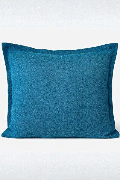 Elegancembroidery Petrol Blue Plain Cushion |   Modern Decorative Cushion – S...