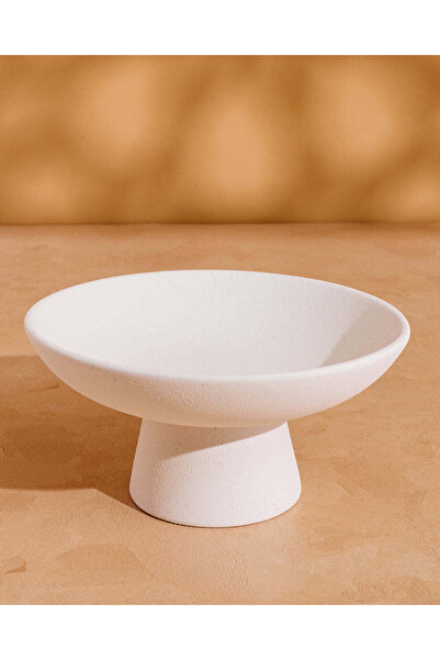 REDTAG Cream Nordic Footed Bowl
