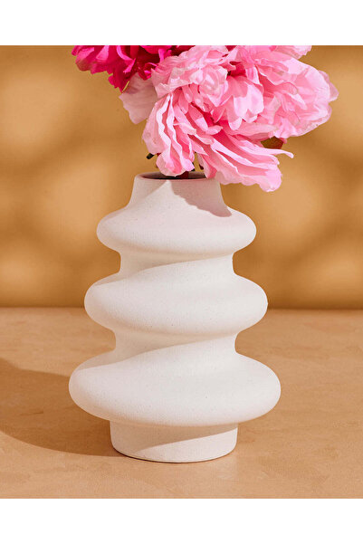 REDTAG Cream Nordic Vase