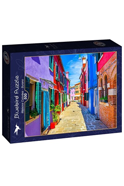 Bluebird Puzzle 500 piese - Colourful Houses - Burano (Bluebird-Puzzle-F-90946)