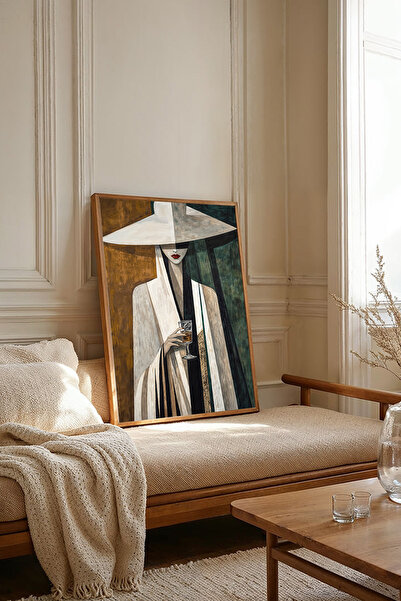 Dekorsiahome Tablou dintr-o singură bucată cu ramă din lemn TK3610