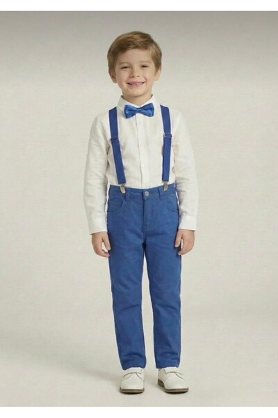 NACAR STORE Boys' April 23 October 29 White Long Sleeve Shirt Dark Blue Pants...