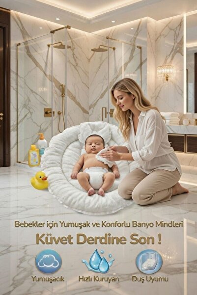 MorBebe Bebek Yıkama FİlesiI Bebek KöpüklüYıkama Filesi IBaş Destekli Köpük Y...