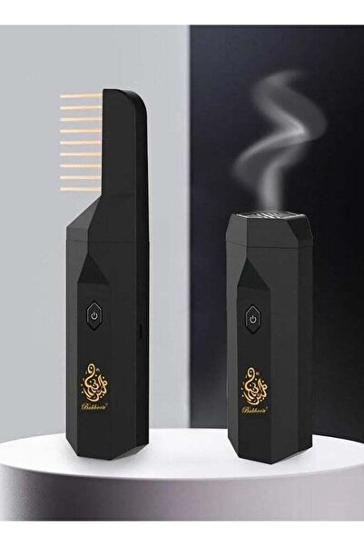 Bukela مبخرة كهربائية فاخرة قابلة لإعادة الشحن عبر منفذ USB، لون أسود