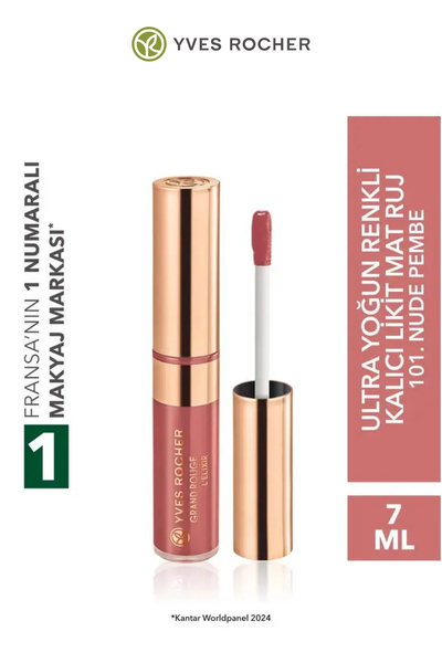 Yves Rocher Ultra Yoğun Pigmentli Mat Likit Ruj 12 Saat Kalıcı 7 ml