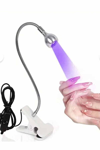 funshop USB Klipsli UV LED Tırnak Kurutucu 3W Esnek Masa Lambası Jel ve Kalıc...