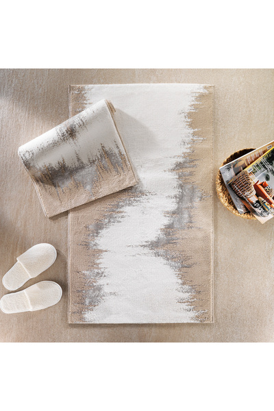 Schafer Home Natural 2 Li Pamuk Floş Banyo Paspası-Bej