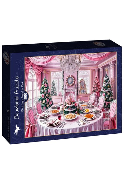 Bluebird Puzzle 1000 piese - Tabz Jones: Christmas Feast in Pink (Bluebird-Pu...