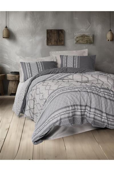 Cotton Box Toprak Double Duvet Cover Set Tonnia Mink