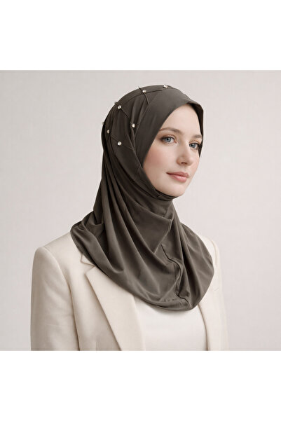 Şirin Giyim Aksesuar Taşlı Hijab Hazır Tesettür Hazır Pratik Şal Türban Şık L...