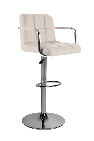 BAR TABURESİ 952 MODEL BEYAZ DERİ