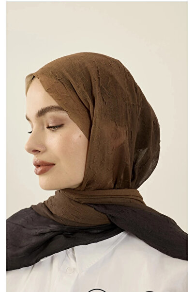 AMİNENESİL Gradient Aya Shawl Bronze Black Color