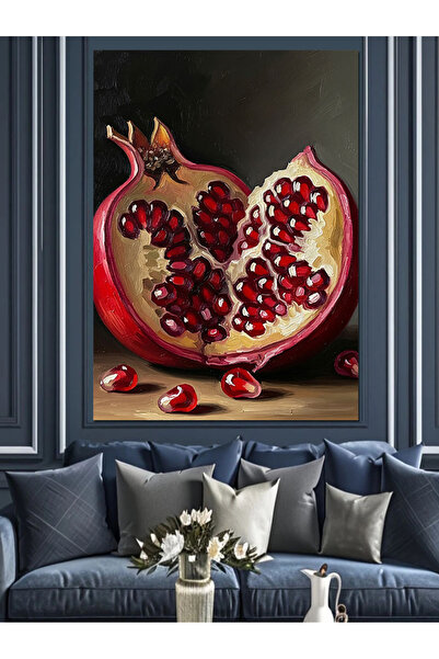 KanvasSepeti Pictură în ulei de înaltă calitate, cu tematică de rodie, împărț...