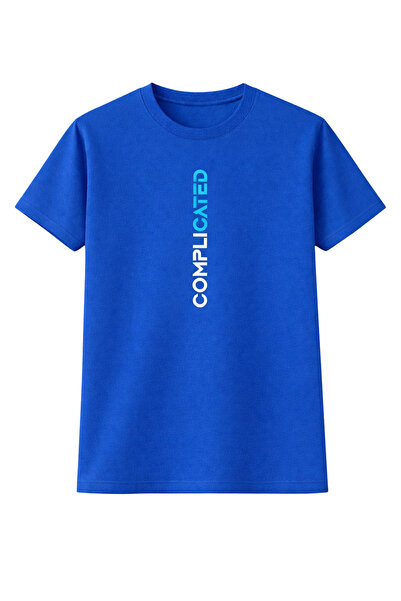 DUBU BUTİK Complicated με τύπωμα oversized Unisex T-Shirt 100% Βαμβάκι Καλοκα...