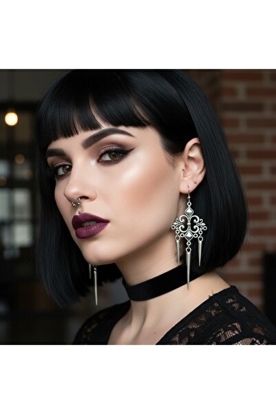Corvus kolye&bileklik Pendant Double Earrings