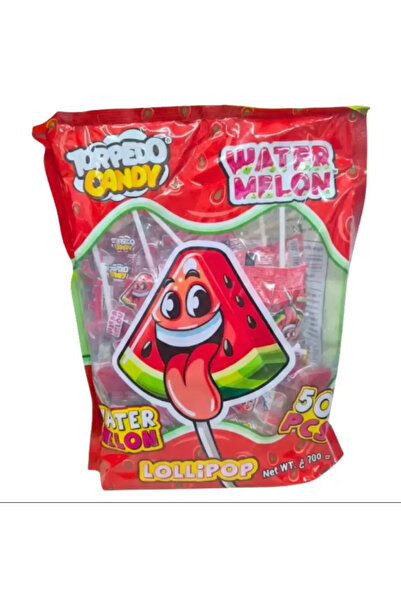 TORPEDO CANDY Watermelon Flavored Lollipop 50pcs