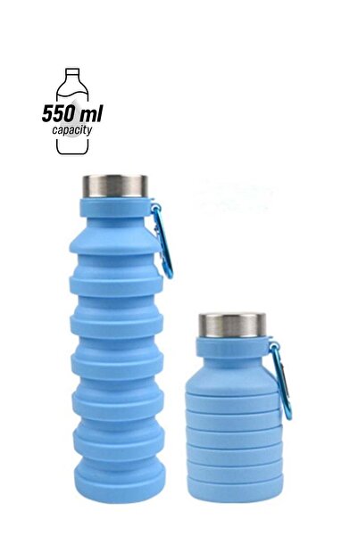 Bukela 550ml Collapsible Silicone Water Bottle Portable for Outdoor Use
