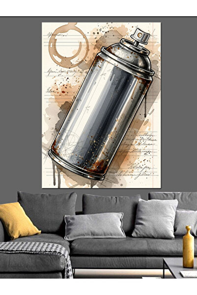 KanvasSepeti Eskiz Tarzı Metal Vopsea în ulei de înaltă calitate texturat Can...