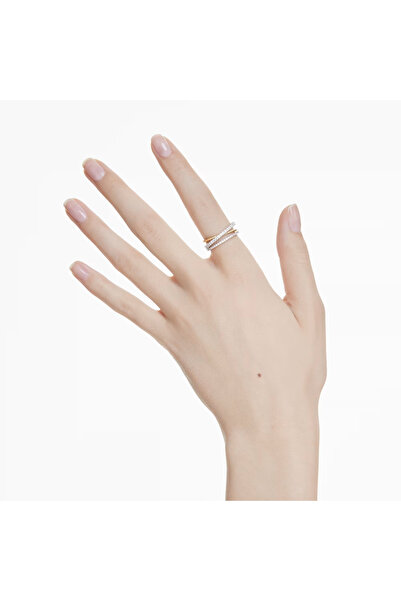 Swaroski Mixed cuts, White, Mixed metal finish