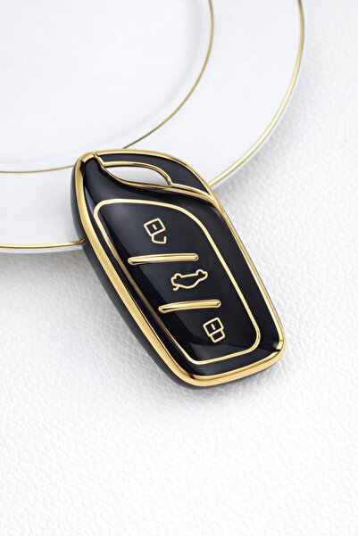 YıldızTuning Accesoriu pentru husa cheie MG HS Black Gold